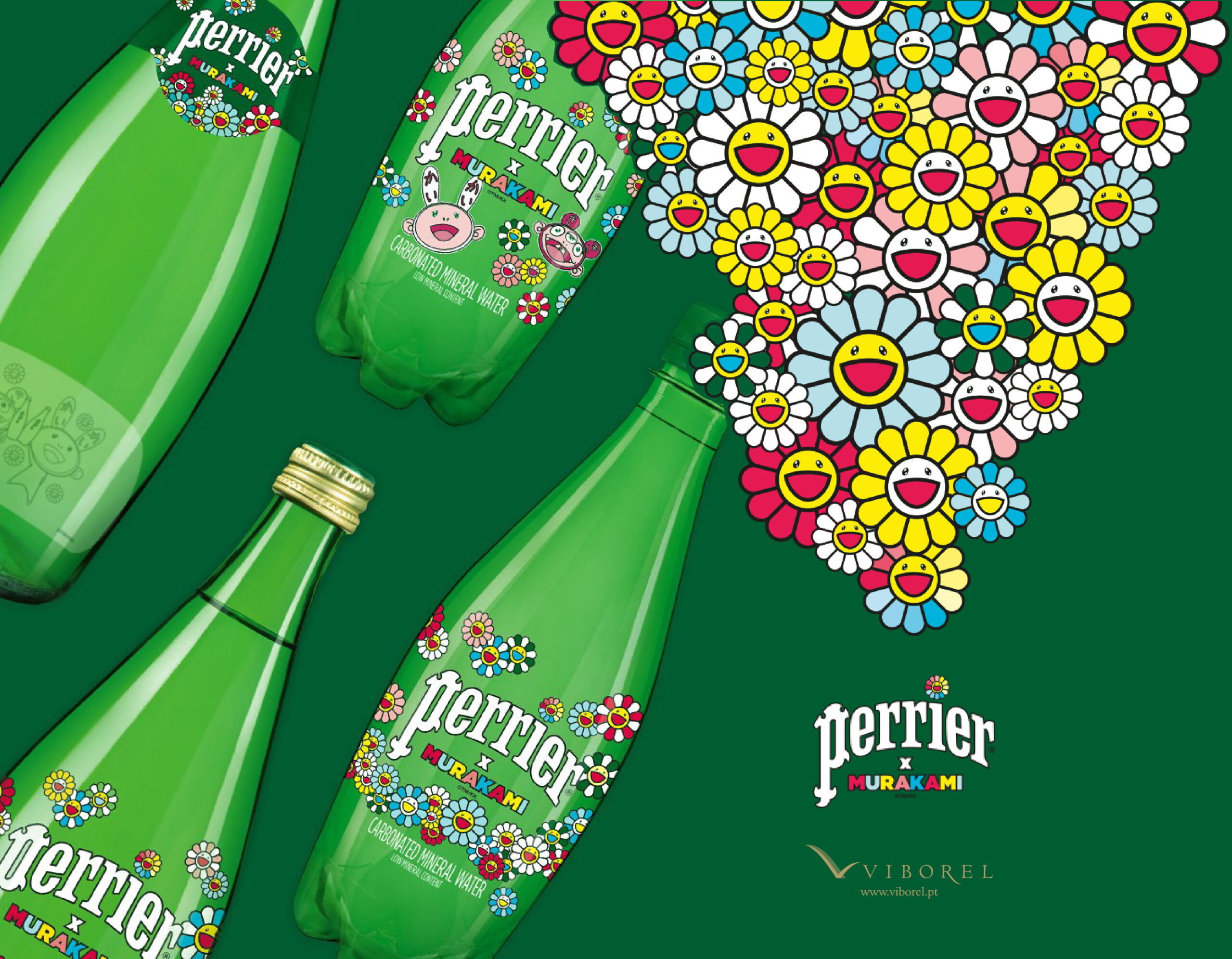 Perrier lança Edição limitada em colaboração com o famoso Takashi Murakami